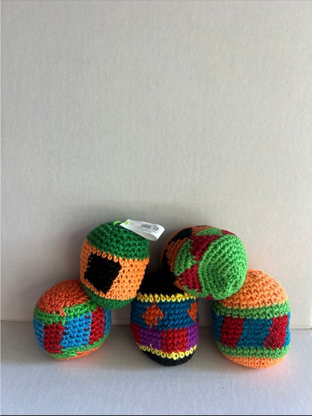 You Will Get 1 Footbag Hacky Sack vintage Fun Toy or stress ball Color Will Vary